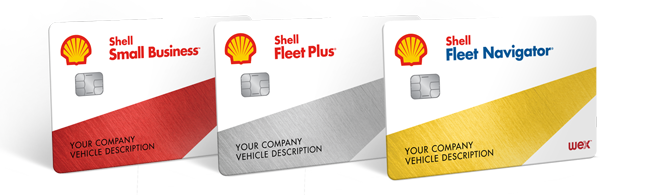Shell fleet cards stacked